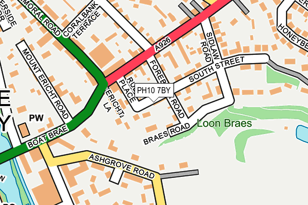 PH10 7BY map - OS OpenMap – Local (Ordnance Survey) PH10 7BY map - OS OpenMap – Local (Ordnance Survey)