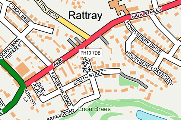 PH10 7DB map - OS OpenMap – Local (Ordnance Survey) PH10 7DB map - OS OpenMap – Local (Ordnance Survey)