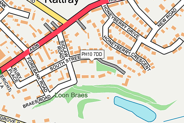 PH10 7DD map - OS OpenMap – Local (Ordnance Survey) PH10 7DD map - OS OpenMap – Local (Ordnance Survey)