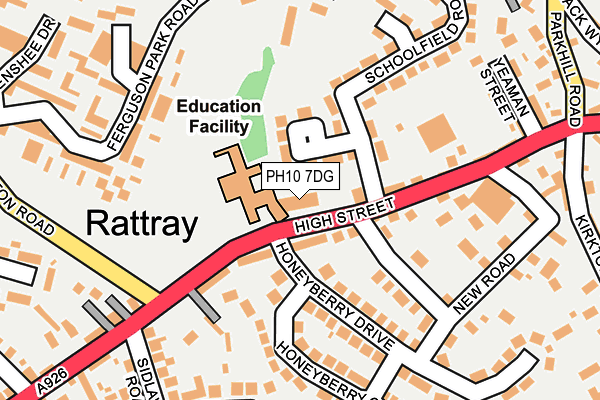 PH10 7DG map - OS OpenMap – Local (Ordnance Survey) PH10 7DG map - OS OpenMap – Local (Ordnance Survey)