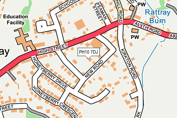 PH10 7DJ map - OS OpenMap – Local (Ordnance Survey) PH10 7DJ map - OS OpenMap – Local (Ordnance Survey)