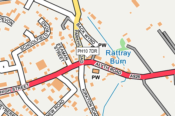 PH10 7DR map - OS OpenMap – Local (Ordnance Survey) PH10 7DR map - OS OpenMap – Local (Ordnance Survey)
