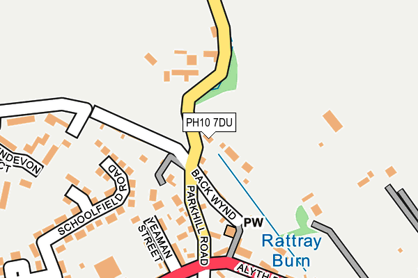 PH10 7DU map - OS OpenMap – Local (Ordnance Survey) PH10 7DU map - OS OpenMap – Local (Ordnance Survey)