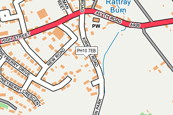 PH10 7EB map - OS OpenMap – Local (Ordnance Survey) PH10 7EB map - OS OpenMap – Local (Ordnance Survey)