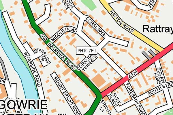 PH10 7EJ map - OS OpenMap – Local (Ordnance Survey) PH10 7EJ map - OS OpenMap – Local (Ordnance Survey)