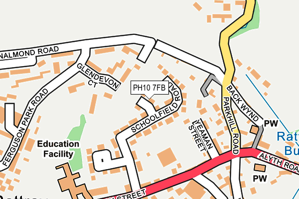 PH10 7FB map - OS OpenMap – Local (Ordnance Survey) PH10 7FB map - OS OpenMap – Local (Ordnance Survey)