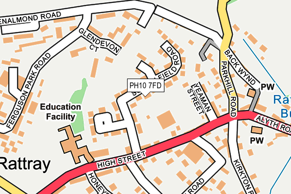 PH10 7FD map - OS OpenMap – Local (Ordnance Survey) PH10 7FD map - OS OpenMap – Local (Ordnance Survey)