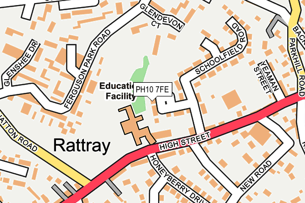 PH10 7FE map - OS OpenMap – Local (Ordnance Survey) PH10 7FE map - OS OpenMap – Local (Ordnance Survey)