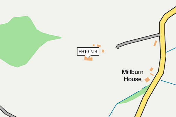 PH10 7JB map - OS OpenMap – Local (Ordnance Survey) PH10 7JB map - OS OpenMap – Local (Ordnance Survey)