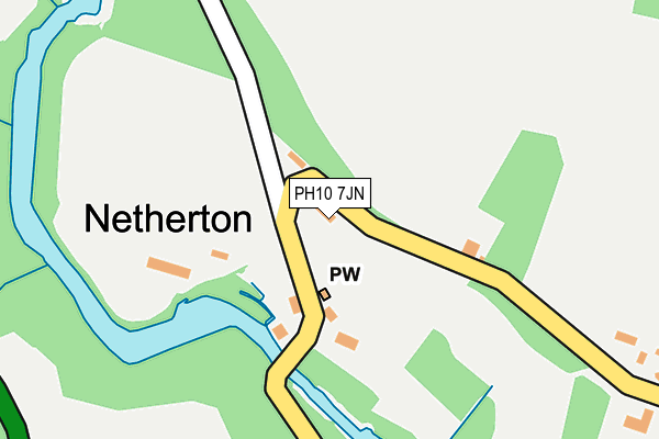 PH10 7JN map - OS OpenMap – Local (Ordnance Survey) PH10 7JN map - OS OpenMap – Local (Ordnance Survey)