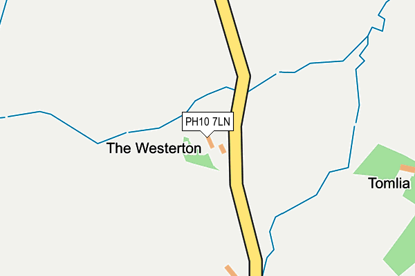 PH10 7LN map - OS OpenMap – Local (Ordnance Survey) PH10 7LN map - OS OpenMap – Local (Ordnance Survey)
