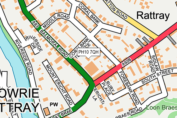 PH10 7QH map - OS OpenMap – Local (Ordnance Survey) PH10 7QH map - OS OpenMap – Local (Ordnance Survey)