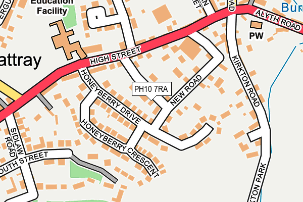 PH10 7RA map - OS OpenMap – Local (Ordnance Survey) PH10 7RA map - OS OpenMap – Local (Ordnance Survey)