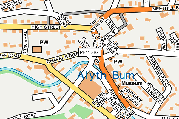 PH11 8BZ map - OS OpenMap – Local (Ordnance Survey) PH11 8BZ map - OS OpenMap – Local (Ordnance Survey)