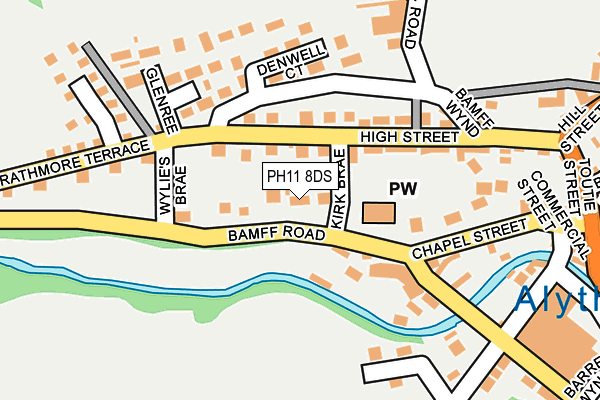PH11 8DS map - OS OpenMap – Local (Ordnance Survey) PH11 8DS map - OS OpenMap – Local (Ordnance Survey)