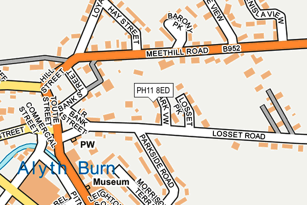 PH11 8ED map - OS OpenMap – Local (Ordnance Survey) PH11 8ED map - OS OpenMap – Local (Ordnance Survey)