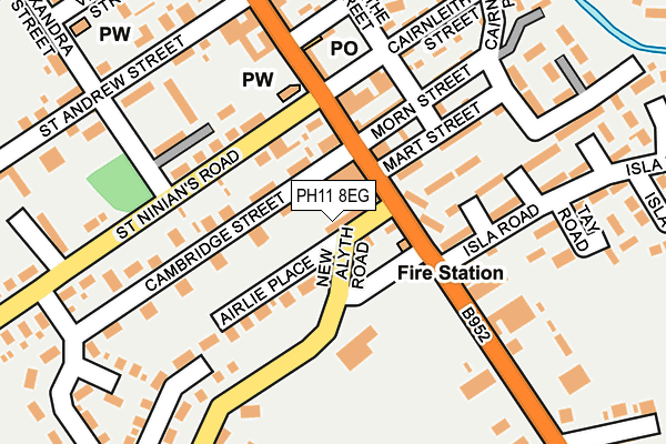 PH11 8EG map - OS OpenMap – Local (Ordnance Survey) PH11 8EG map - OS OpenMap – Local (Ordnance Survey)