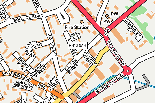 PH13 9AH map - OS OpenMap – Local (Ordnance Survey) PH13 9AH map - OS OpenMap – Local (Ordnance Survey)