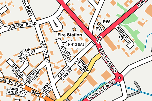 PH13 9AJ map - OS OpenMap – Local (Ordnance Survey) PH13 9AJ map - OS OpenMap – Local (Ordnance Survey)