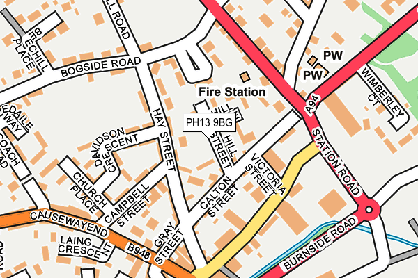 PH13 9BG map - OS OpenMap – Local (Ordnance Survey) PH13 9BG map - OS OpenMap – Local (Ordnance Survey)