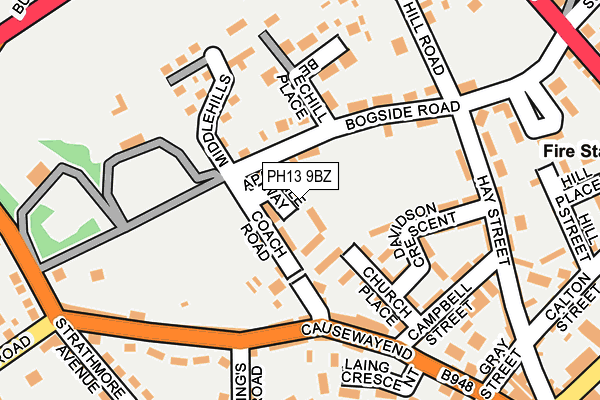 PH13 9BZ map - OS OpenMap – Local (Ordnance Survey) PH13 9BZ map - OS OpenMap – Local (Ordnance Survey)