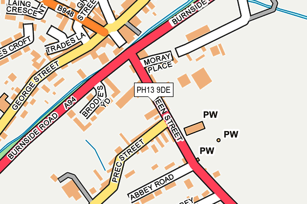 PH13 9DE map - OS OpenMap – Local (Ordnance Survey) PH13 9DE map - OS OpenMap – Local (Ordnance Survey)
