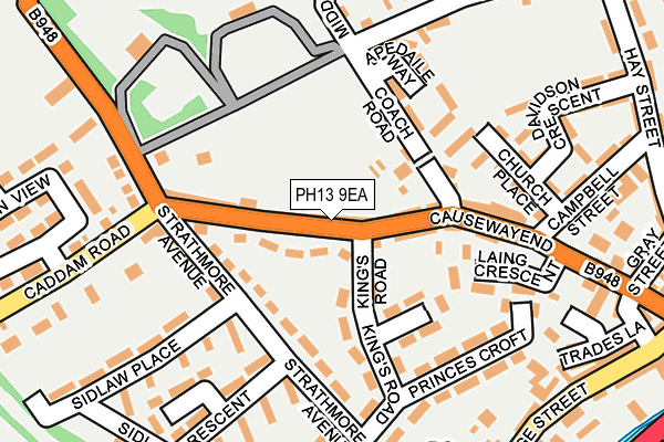 PH13 9EA map - OS OpenMap – Local (Ordnance Survey) PH13 9EA map - OS OpenMap – Local (Ordnance Survey)