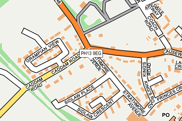 PH13 9EG map - OS OpenMap – Local (Ordnance Survey) PH13 9EG map - OS OpenMap – Local (Ordnance Survey)
