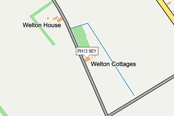 PH13 9EY map - OS OpenMap – Local (Ordnance Survey) PH13 9EY map - OS OpenMap – Local (Ordnance Survey)