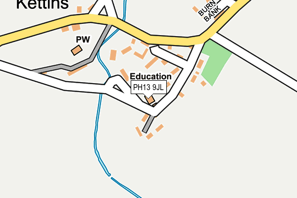 PH13 9JL map - OS OpenMap – Local (Ordnance Survey) PH13 9JL map - OS OpenMap – Local (Ordnance Survey)