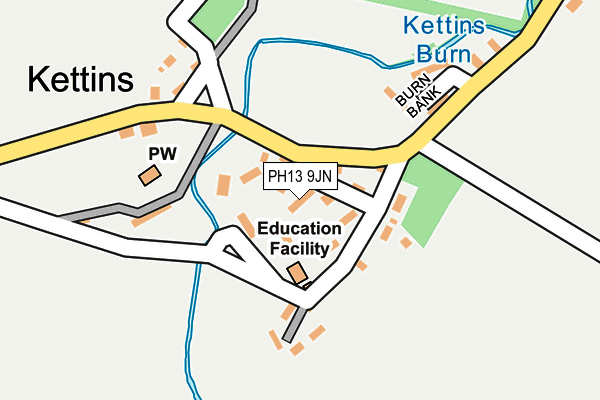 PH13 9JN map - OS OpenMap – Local (Ordnance Survey) PH13 9JN map - OS OpenMap – Local (Ordnance Survey)