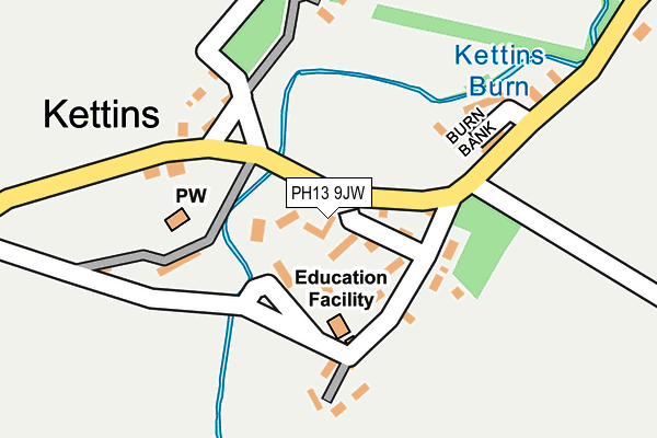 PH13 9JW map - OS OpenMap – Local (Ordnance Survey) PH13 9JW map - OS OpenMap – Local (Ordnance Survey)