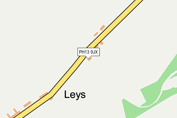 PH13 9JX map - OS OpenMap – Local (Ordnance Survey) PH13 9JX map - OS OpenMap – Local (Ordnance Survey)