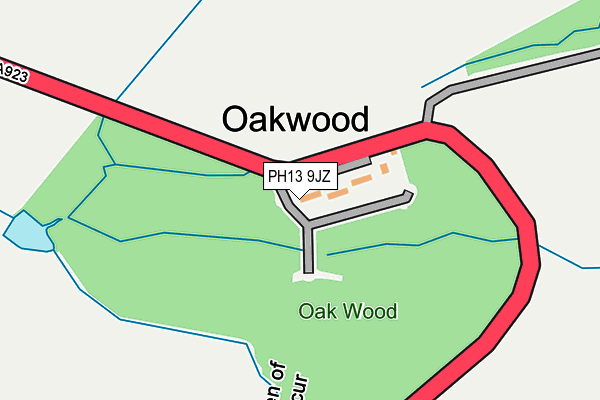 PH13 9JZ map - OS OpenMap – Local (Ordnance Survey) PH13 9JZ map - OS OpenMap – Local (Ordnance Survey)