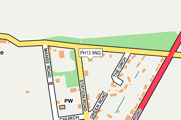 PH13 9NQ map - OS OpenMap – Local (Ordnance Survey) PH13 9NQ map - OS OpenMap – Local (Ordnance Survey)