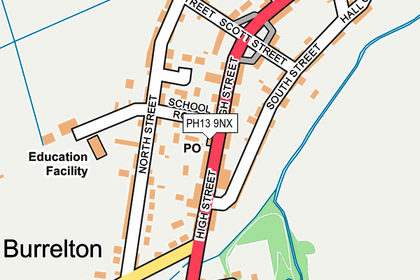 PH13 9NX map - OS OpenMap – Local (Ordnance Survey) PH13 9NX map - OS OpenMap – Local (Ordnance Survey)