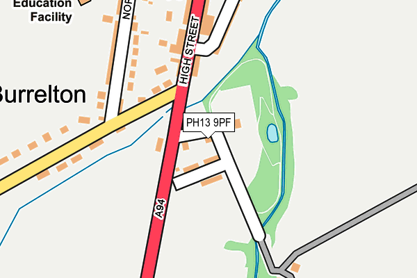 PH13 9PF map - OS OpenMap – Local (Ordnance Survey) PH13 9PF map - OS OpenMap – Local (Ordnance Survey)