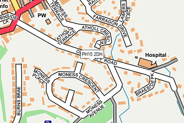 PH15 2DH map - OS OpenMap – Local (Ordnance Survey)