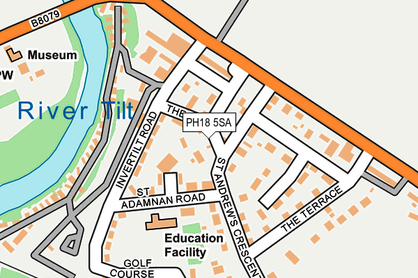 PH18 5SA map - OS OpenMap – Local (Ordnance Survey) PH18 5SA map - OS OpenMap – Local (Ordnance Survey)