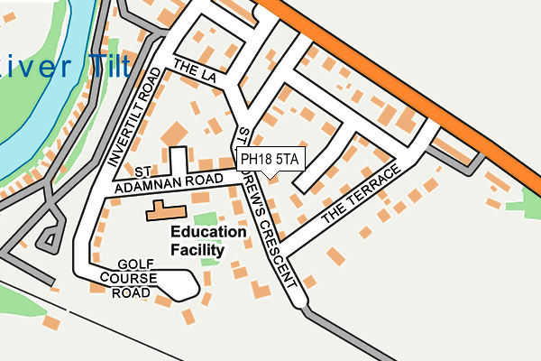 PH18 5TA map - OS OpenMap – Local (Ordnance Survey) PH18 5TA map - OS OpenMap – Local (Ordnance Survey)