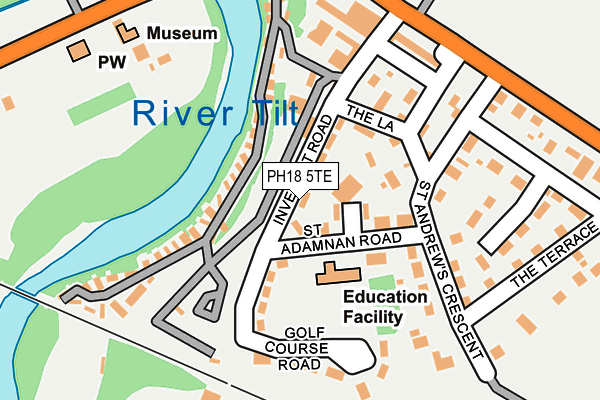 PH18 5TE map - OS OpenMap – Local (Ordnance Survey) PH18 5TE map - OS OpenMap – Local (Ordnance Survey)
