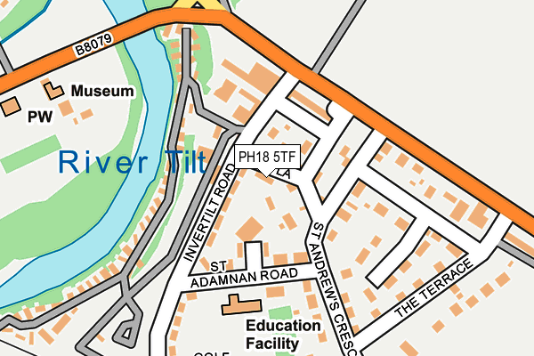 PH18 5TF map - OS OpenMap – Local (Ordnance Survey) PH18 5TF map - OS OpenMap – Local (Ordnance Survey)