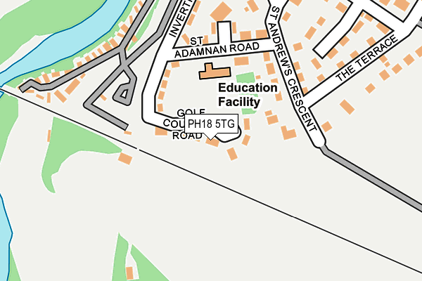 PH18 5TG map - OS OpenMap – Local (Ordnance Survey) PH18 5TG map - OS OpenMap – Local (Ordnance Survey)