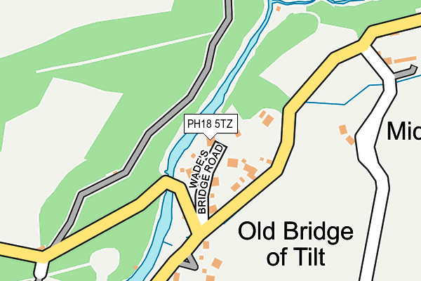 PH18 5TZ map - OS OpenMap – Local (Ordnance Survey) PH18 5TZ map - OS OpenMap – Local (Ordnance Survey)
