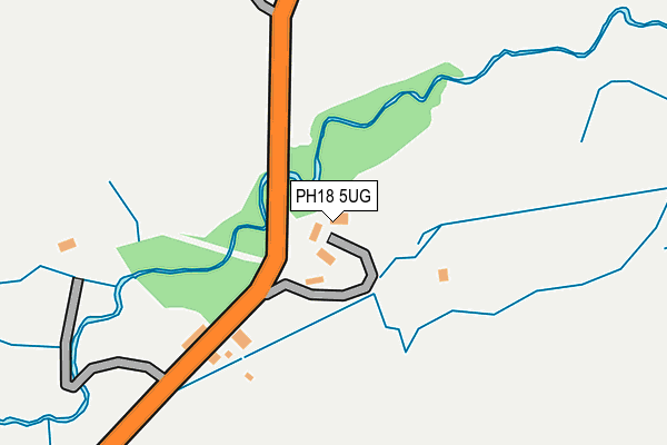 PH18 5UG map - OS OpenMap – Local (Ordnance Survey) PH18 5UG map - OS OpenMap – Local (Ordnance Survey)