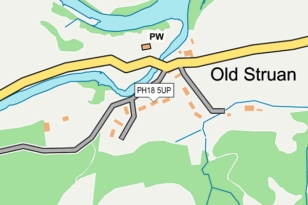 PH18 5UP map - OS OpenMap – Local (Ordnance Survey) PH18 5UP map - OS OpenMap – Local (Ordnance Survey)