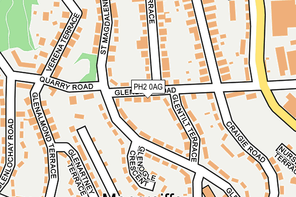 PH2 0AG map - OS OpenMap – Local (Ordnance Survey) PH2 0AG map - OS OpenMap – Local (Ordnance Survey)