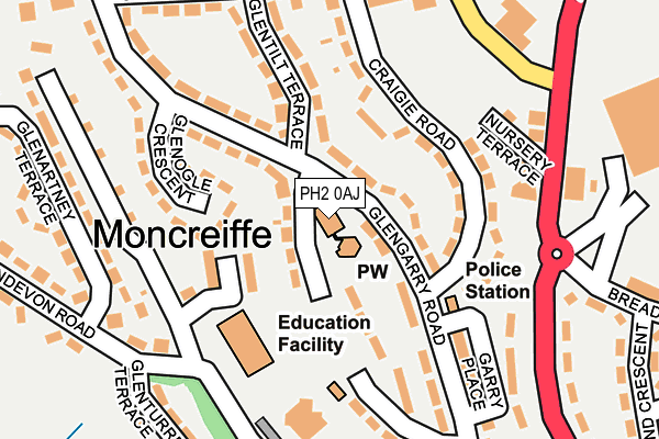 PH2 0AJ map - OS OpenMap – Local (Ordnance Survey) PH2 0AJ map - OS OpenMap – Local (Ordnance Survey)