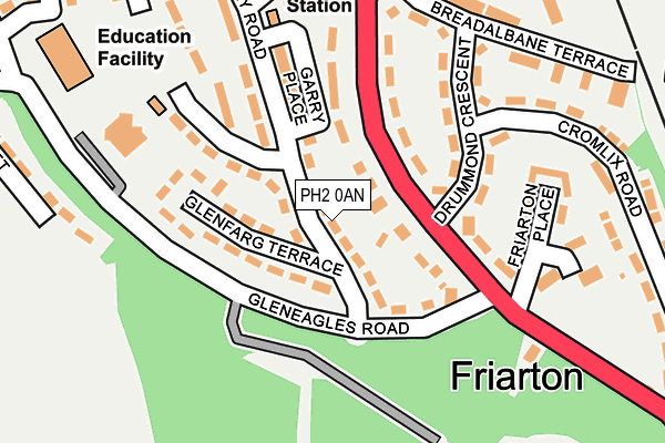 PH2 0AN map - OS OpenMap – Local (Ordnance Survey)