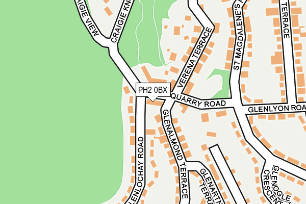 PH2 0BX map - OS OpenMap – Local (Ordnance Survey) PH2 0BX map - OS OpenMap – Local (Ordnance Survey)